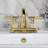 Kingston Brass Convergent Two-Handle 3-Hole Deck Mount 4" Centerset Bathroom Faucet With Knurled Handle And Brass Pop-Up Drain-103801728