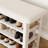 Solid Wood Shoe Storage Bench - 39-Inch Height-512744499