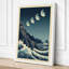 Wave Under Lunar Phases Japandi - Wrapped Canvas-1645038576-1645038578
