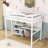 Marcia Wooden Loft Bed with Shelves,Desk and Writting Board-564260967-564260965