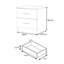 Eva High Gloss 2 Drawer Bedside Table - H: 48.5cm x D: 39.5cm x W: 45cm-27474067