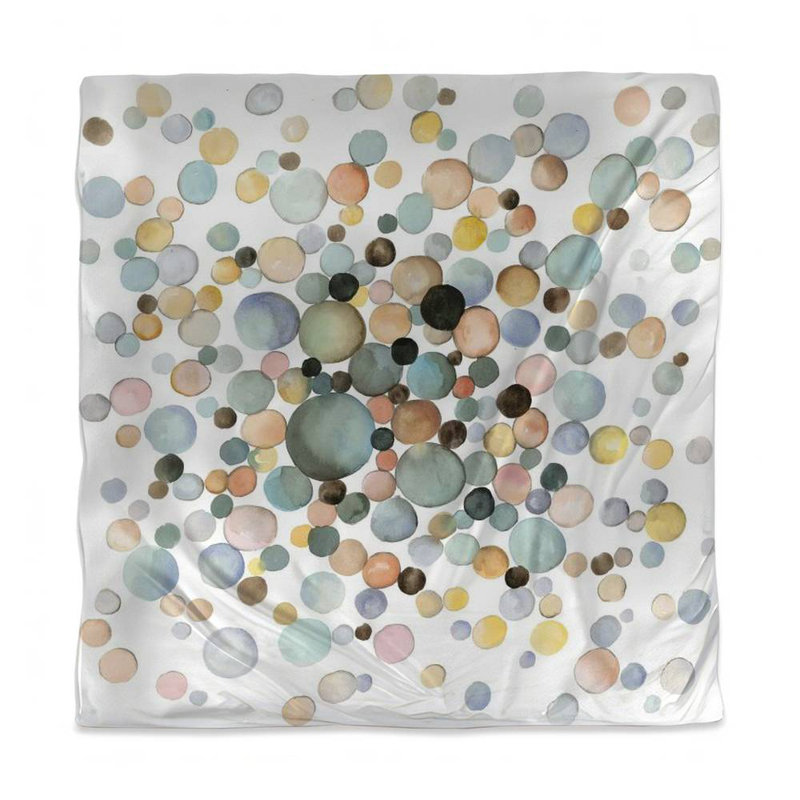 Minimalist Abstract Blue Queen Duvet Cover - Little Bubbles