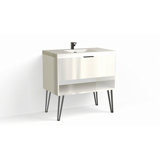 Modo 36" W Freestanding Single Bathroom Vanity with Dawson Leg