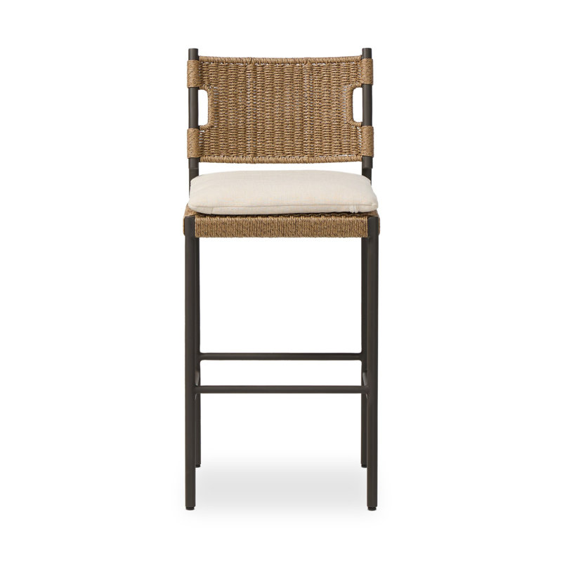Tabouret d'extérieur tissé Cianni, 29.92"