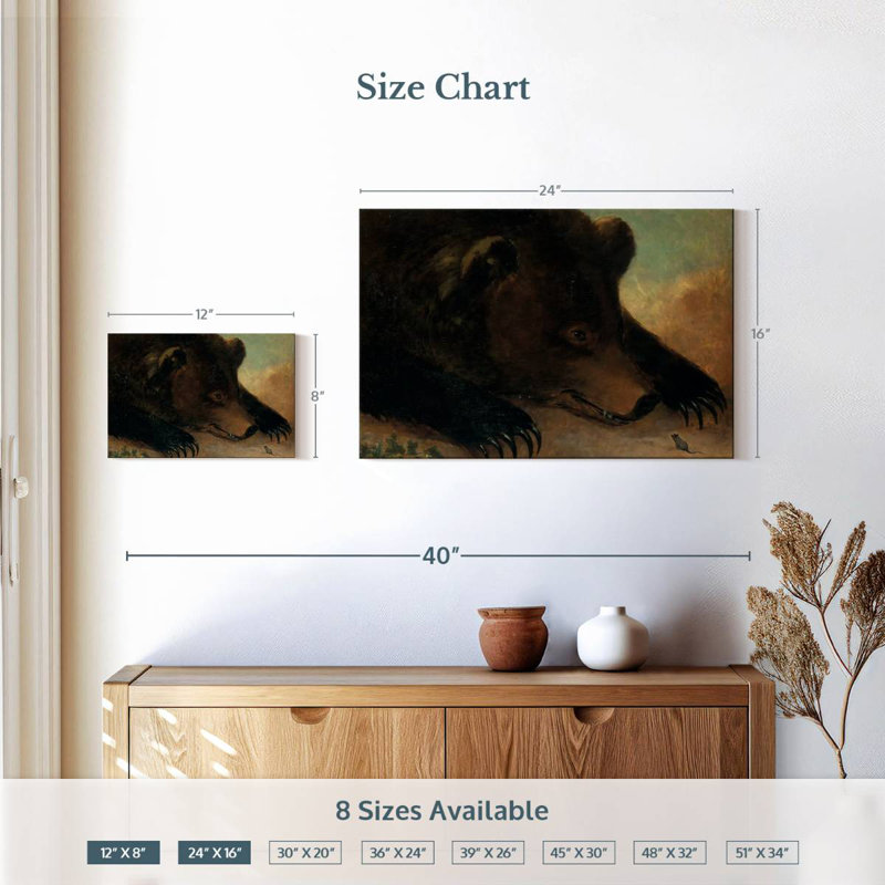 Brampt Portraits de grizzly et de souris, H 16 po x l 24 po