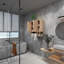 Rangement mural en bambou pour salle de bain