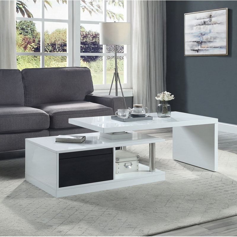 Table basse avec plateau pivotant BWhite