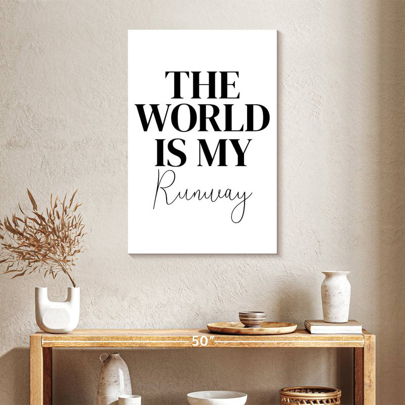 World Runway Typography, 36" H x 24" W