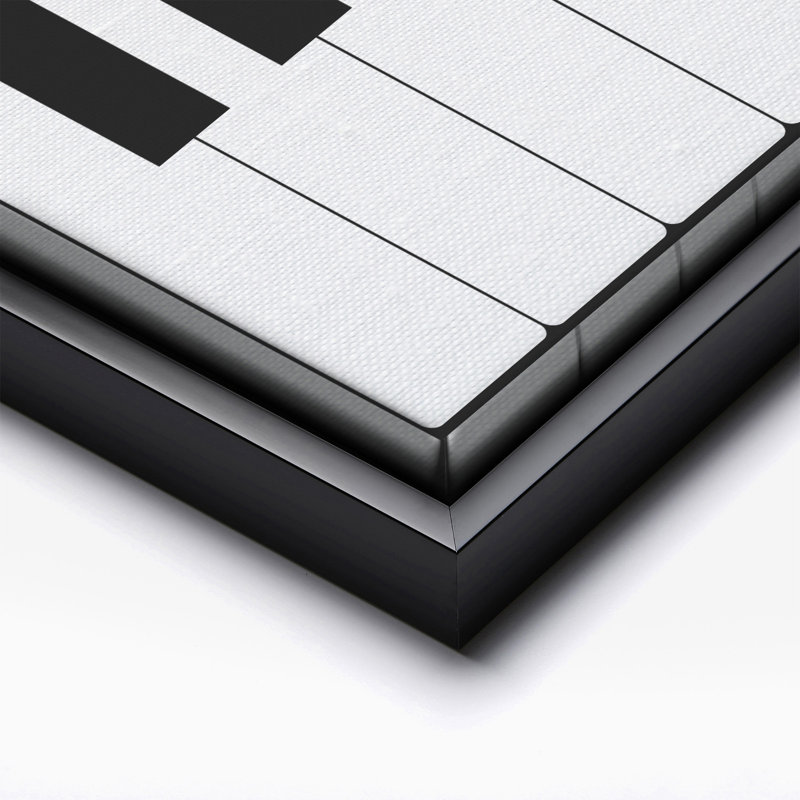Touches de piano, Black Framed, Canvas, 24"H x 32"W