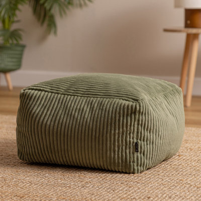 icon Amara Beanbag Footstool Corduroy Navy Blue