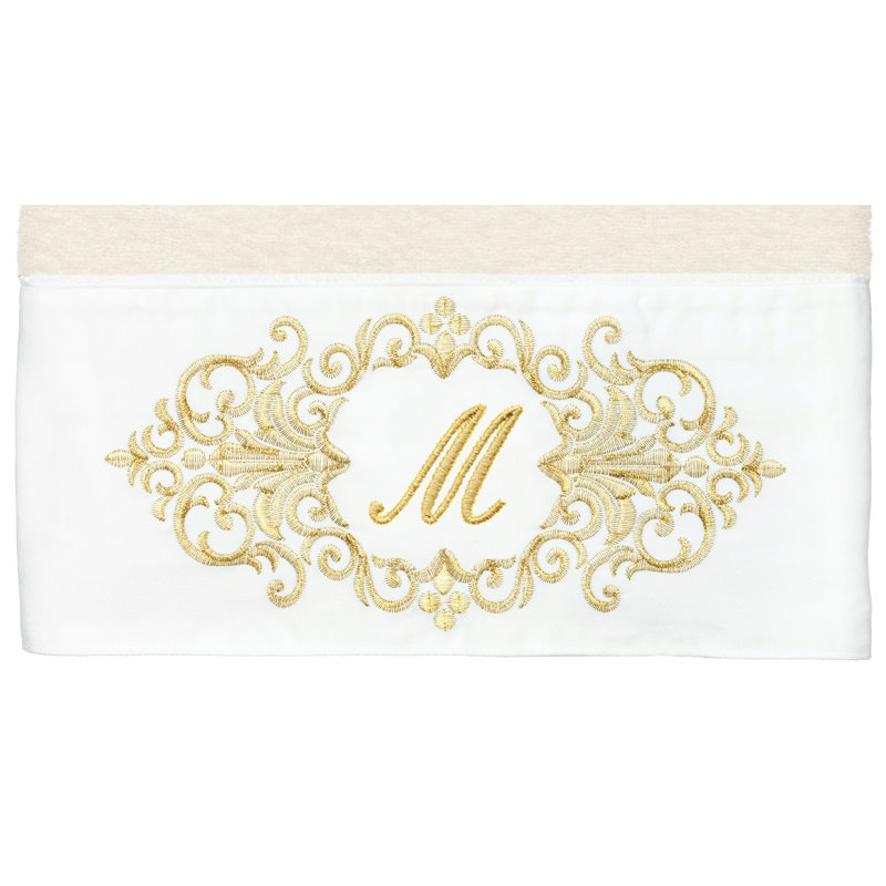 Linum Home Textiles 100% Turkish Cotton MONICA 2PC Embellished Bath Towel Set, M