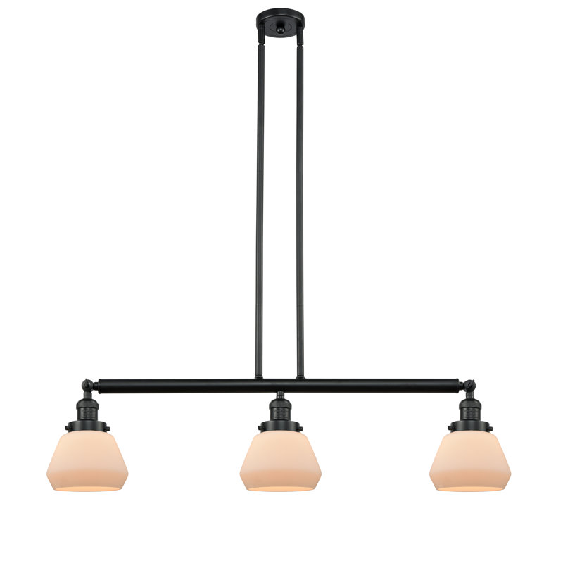 Chill 3 - Light Kitchen Island Pendant, Matte White Cased, No Bulb Included, Antique Brass