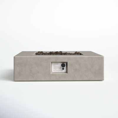 Rashid Concrete Propane Smokeless Fire Pit Table
