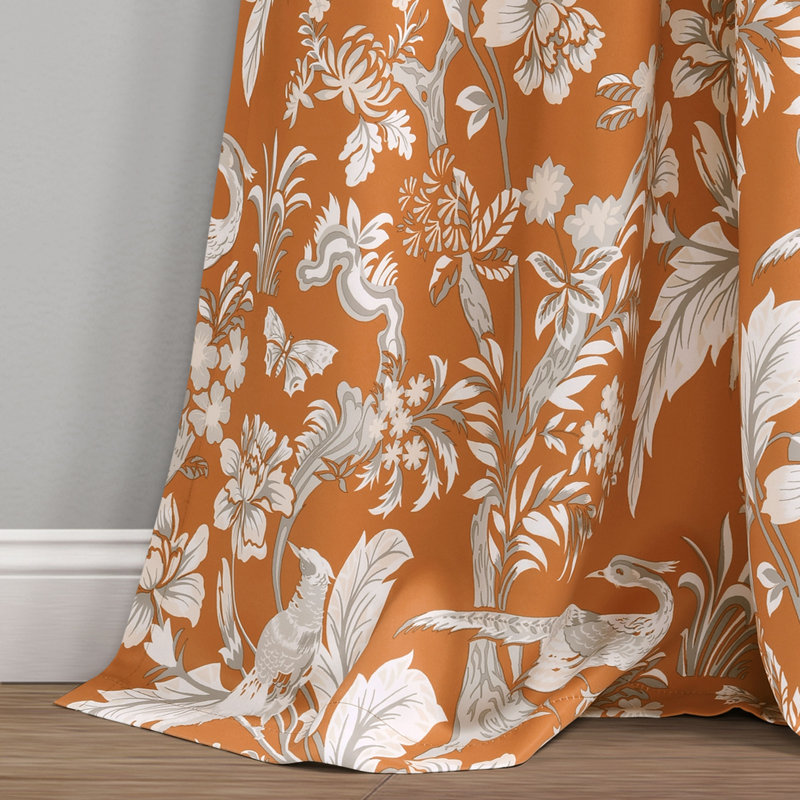 Dolores Room Darkening Pair, 52''W x 84''L, Orange