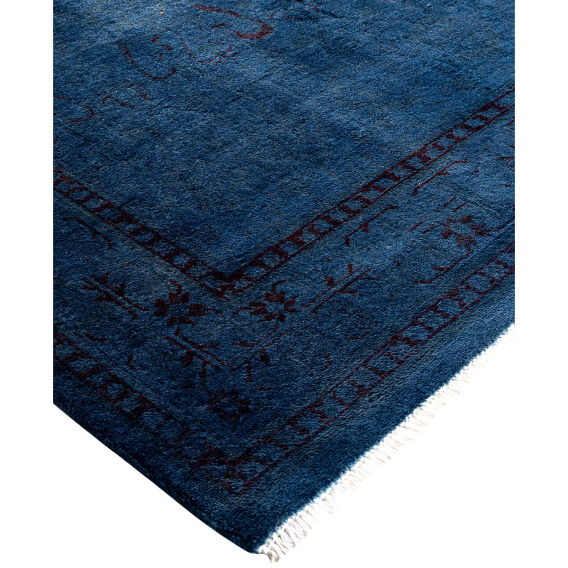 Overdyed One-of-a-Kind 4' 1" X 6' 4" Hand Knotted Area Rug