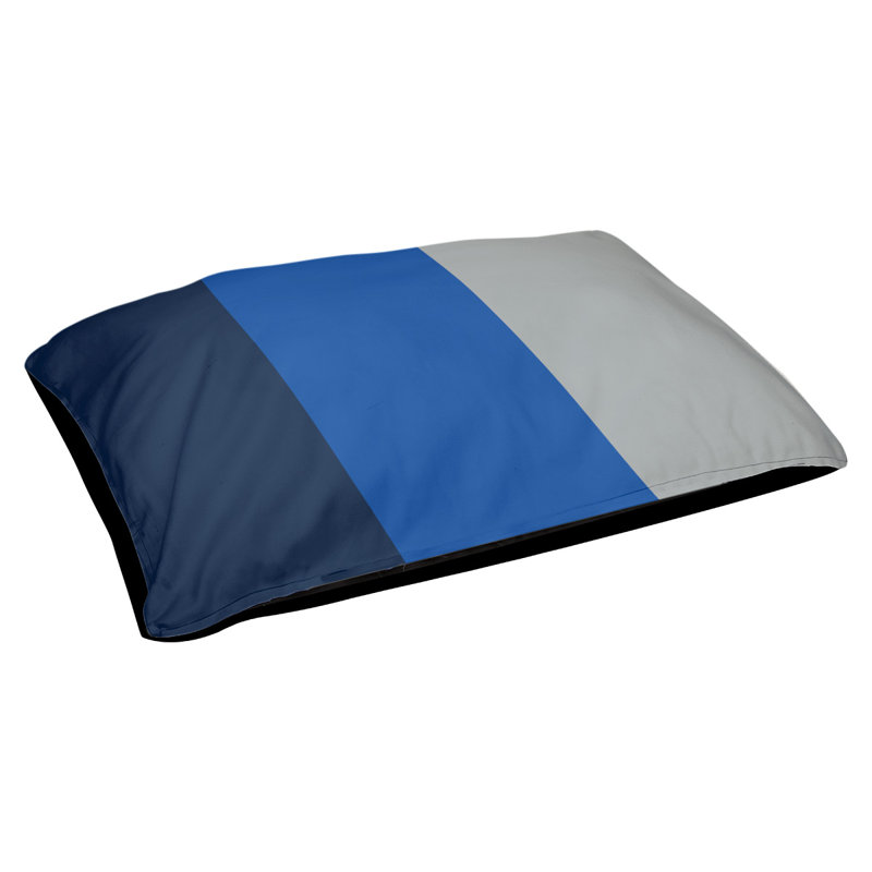 Oreiller Atlanta, Grand (L 40 po x l 50 po), Bleu marine / bleu royal / gris