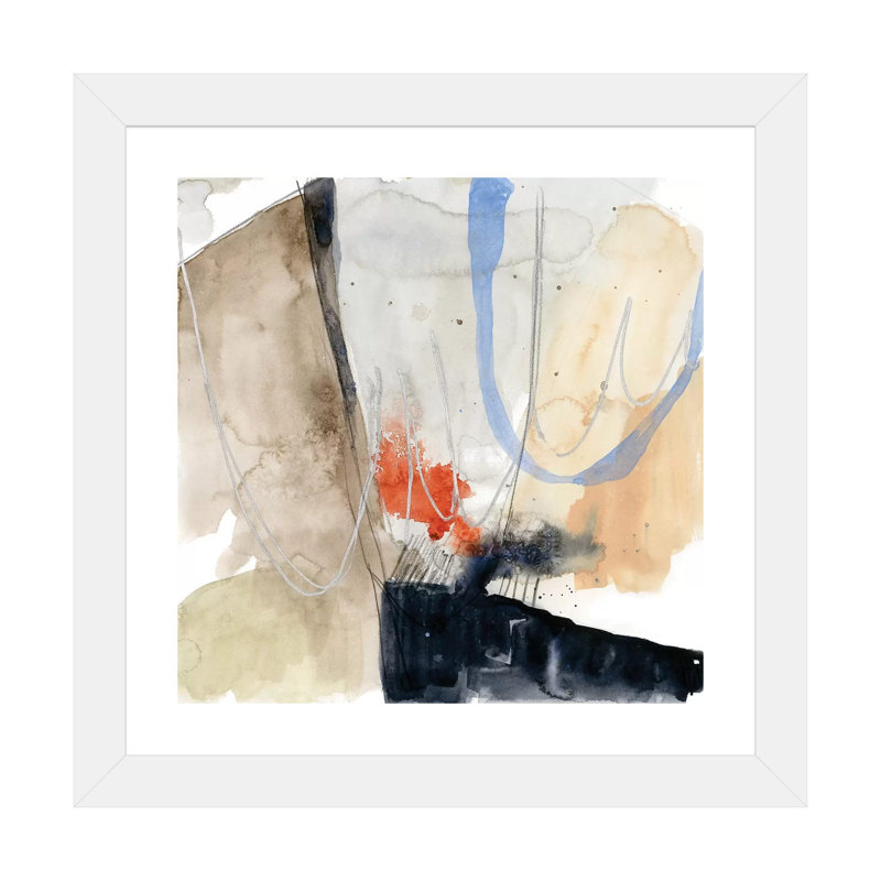 « Abstract coordonnées V » par Jennifer Goldberger, reproduction d’art, H 24 po x l 24 po x P 1 po, Papier encadré blanc