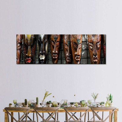 Carved African Masks Canvas Print