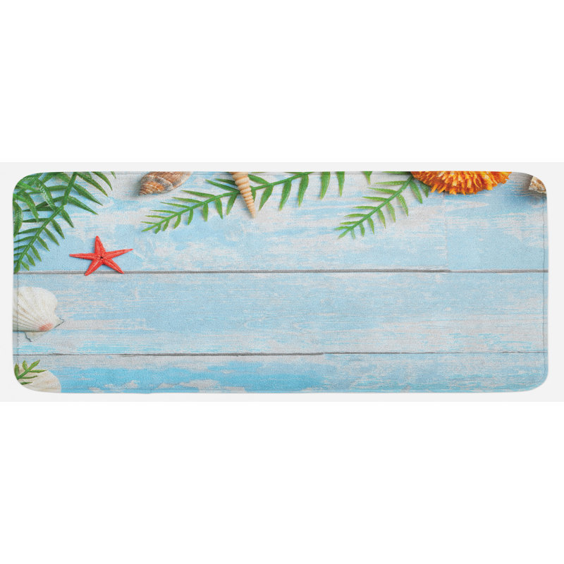 Coastal Polyester Kitchen Mat