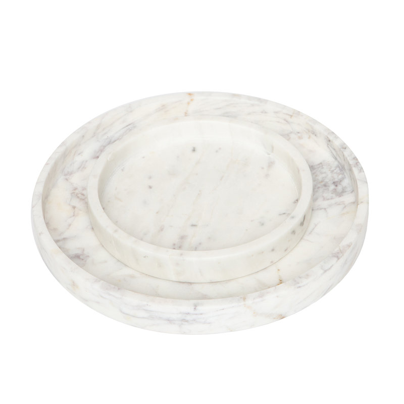Epsilon Marble Tray, 2" H x 8" W x 8" D