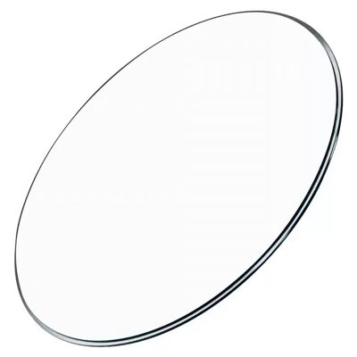 35.4 Inch Round Tempered Glass Table Top With 3/8 Thickness, Five Times Stronger Than Regular Glass, Safe For Family Use Thick Top, Appropriate Different Purposes, Edge Design To Avoid Accidents