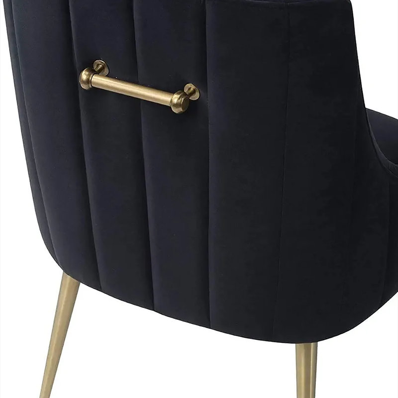 Chaise d'appoint Firkins, Noir, Or