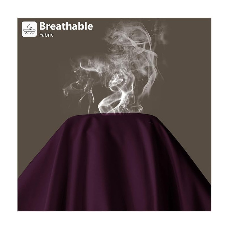 Ranarda Cotton Blend Percale Flat Sheet, Double (4'6), Aubergine
