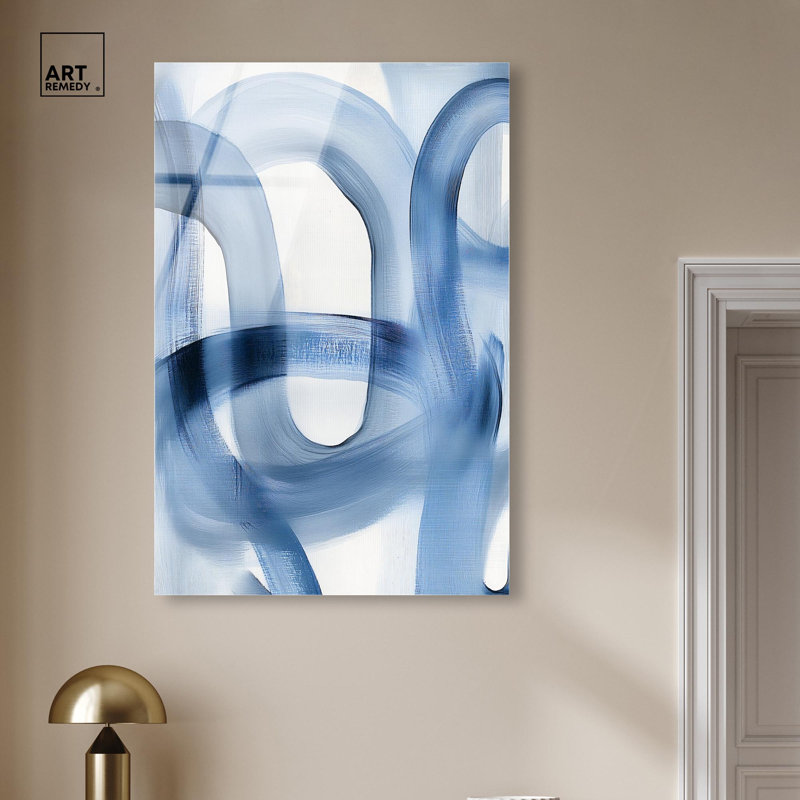 Art mural bleu moderne Fading Blue Mist IV par Art Remedy, H 45 po x l 30 po