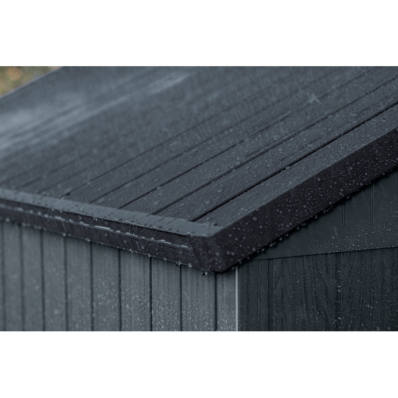 Graphite 6' x 8' Outdoor Storage Shed with Windows