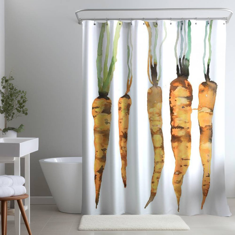 Shower Curtain GA107 – Polyester Shower Curtain, Dye Sublimation Print, 71" W × 74" L