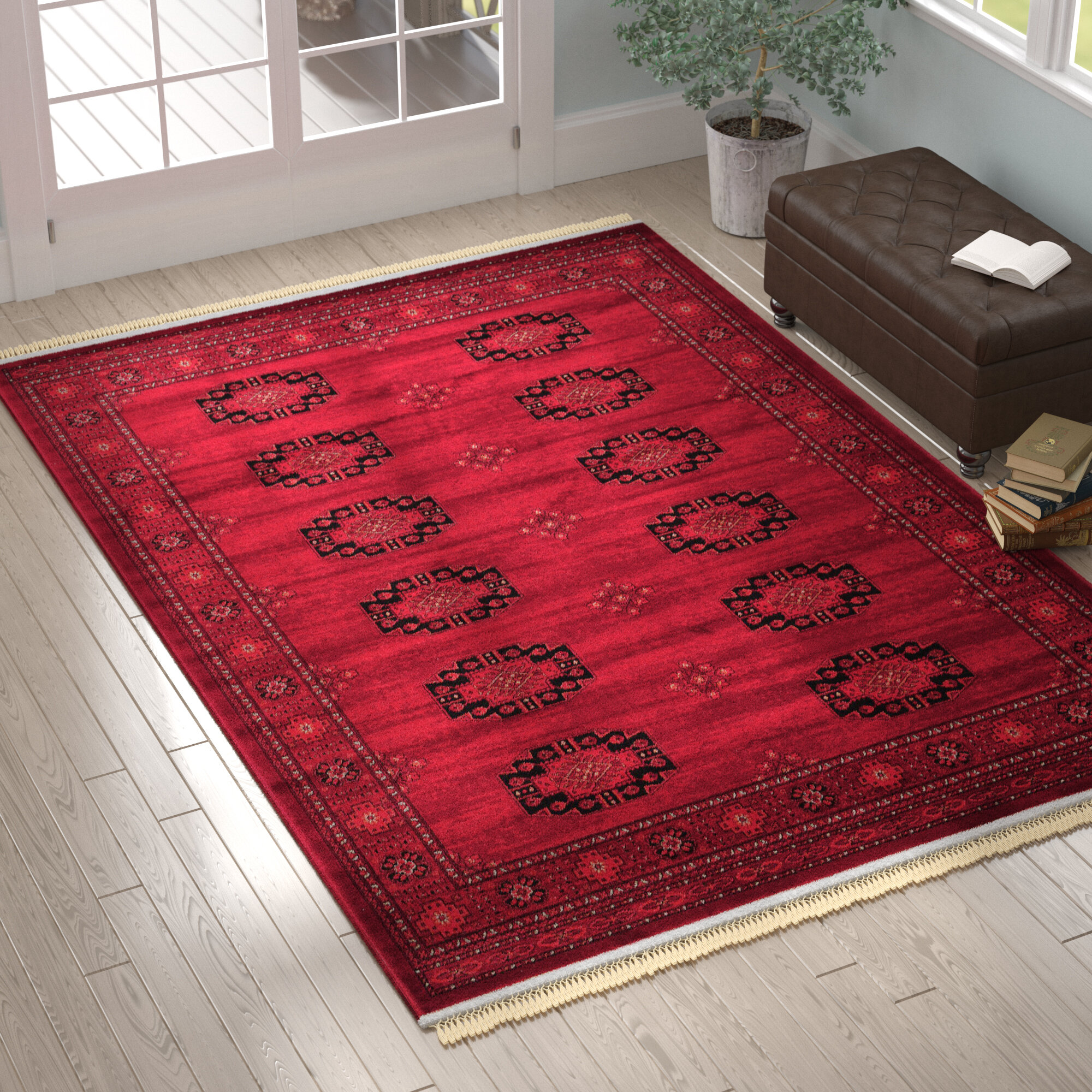 Lark Manor Oriental Machine Woven Wool Rug & Reviews