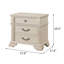 Table de chevet avec USB, blanc antique-427210260