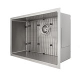 Meribel Stainless Steel 30" L x 18" W Undermount Kitchen Sink with Basket Strainer