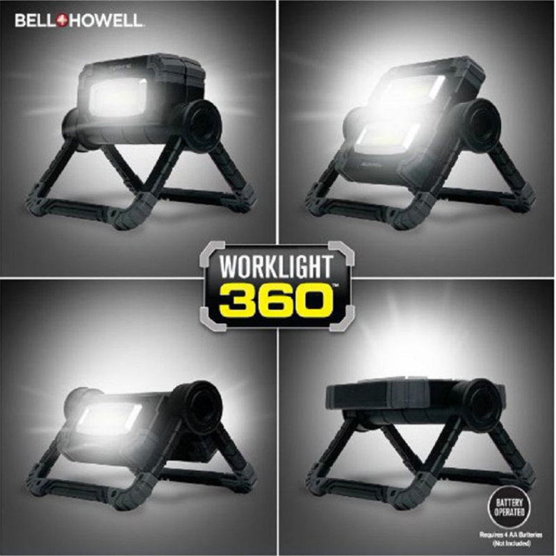 Bell + Howell Black Portable LED Standing Work Light