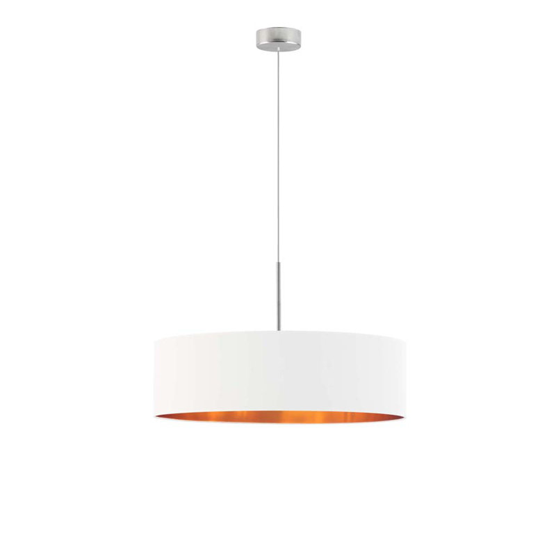 Surles 5 - Light Drum Pendant, Grey, White