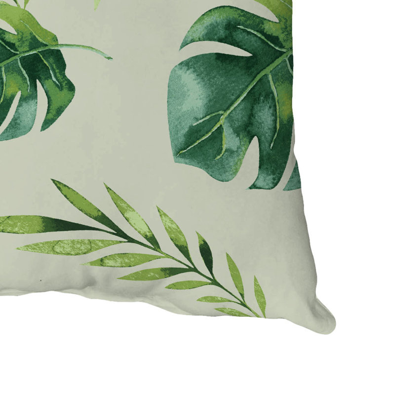 Floral Outdoor Reversible Throw Pillow