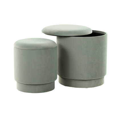 Contemporary Styling Velvet , Removable Lids For Added Storage, No Assembly Required With Lids, Comfortable Foam Padding, Indoor Use, Needed