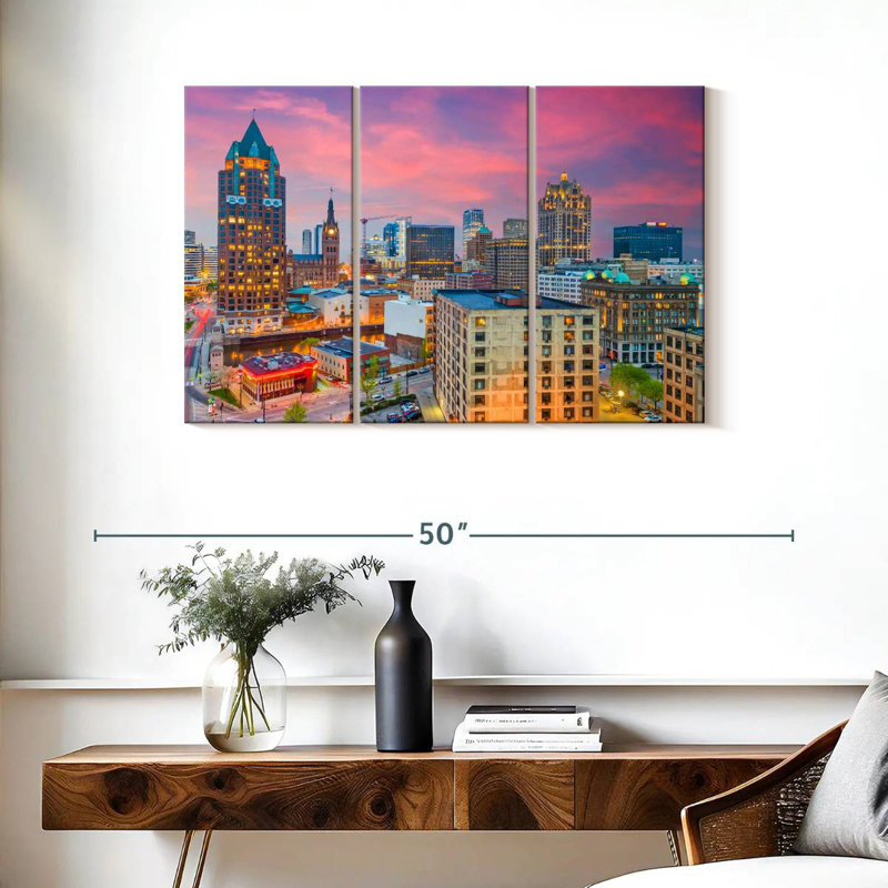Sirci, paysage pittoresque de Milwaukee, H 24 po x l 38 po