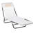 Cream White Lawn Reclining Chair. Folding Outdoor Lounge With Feature. Breathable Mesh Seat And . Adjustable For Customized Relaxation. Lightweight Portable. Strong Steel Frame. Ideal Lawn. 264 Lbs