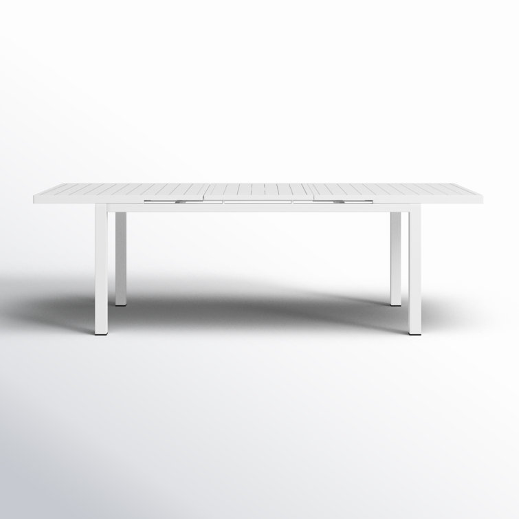 Gibraltar 96'' Extendable Powder Coated Aluminum Outdoor Dining Table