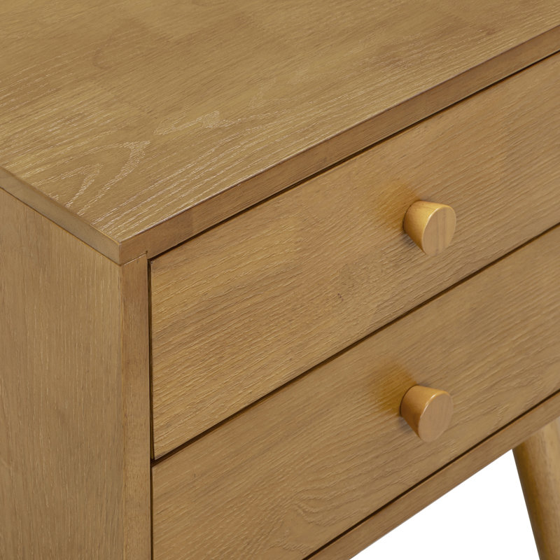  Table de chevet Lux avec 2 tiroirs, de conception adaptable, capacité de charge de 150 lb, résistante à l'eau, rehausse votre espace, facile à assembler