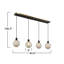 Éclairage pour îlot 4 lumières Rickey - noir - laiton brossé - verre-412994852