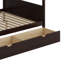 Lit superposé avec tablettes, escalier de rangement et 2 tiroirs-327185020