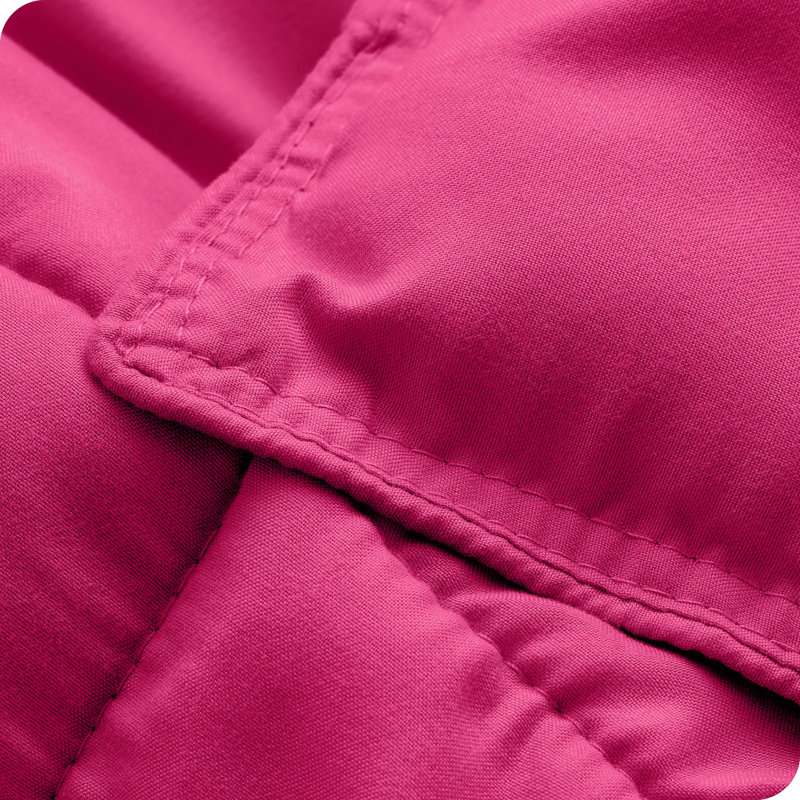 Ensemble d'édredon ultra-doux toutes saisons, Rose, Édredon pour lit simple + 1 taie décorative stan
