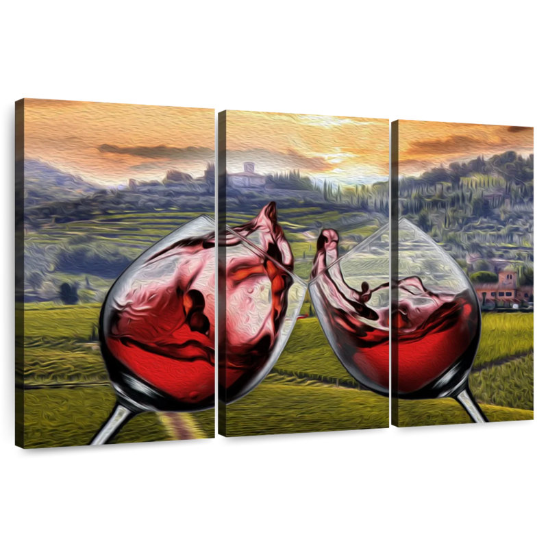 Yarlin Red Wine, 20" H x 33" W