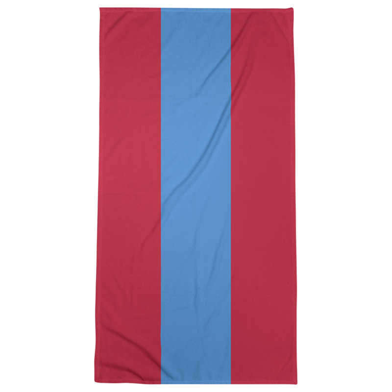 Bath Towel, Light Red/Blue