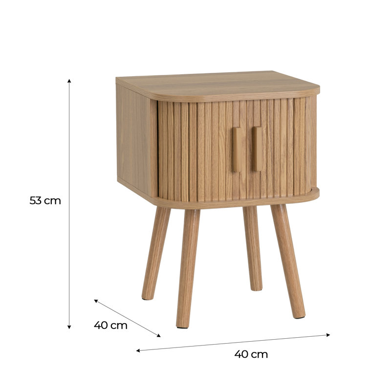 Bansom 40cm W Manufactured Wood Bedside Table