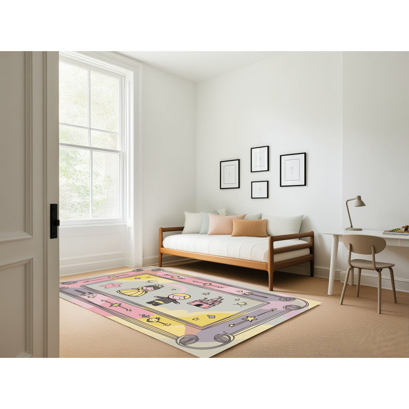 Tapis fantaisie East Urban Home, Rectangulaire 3 pi x 5 pi
