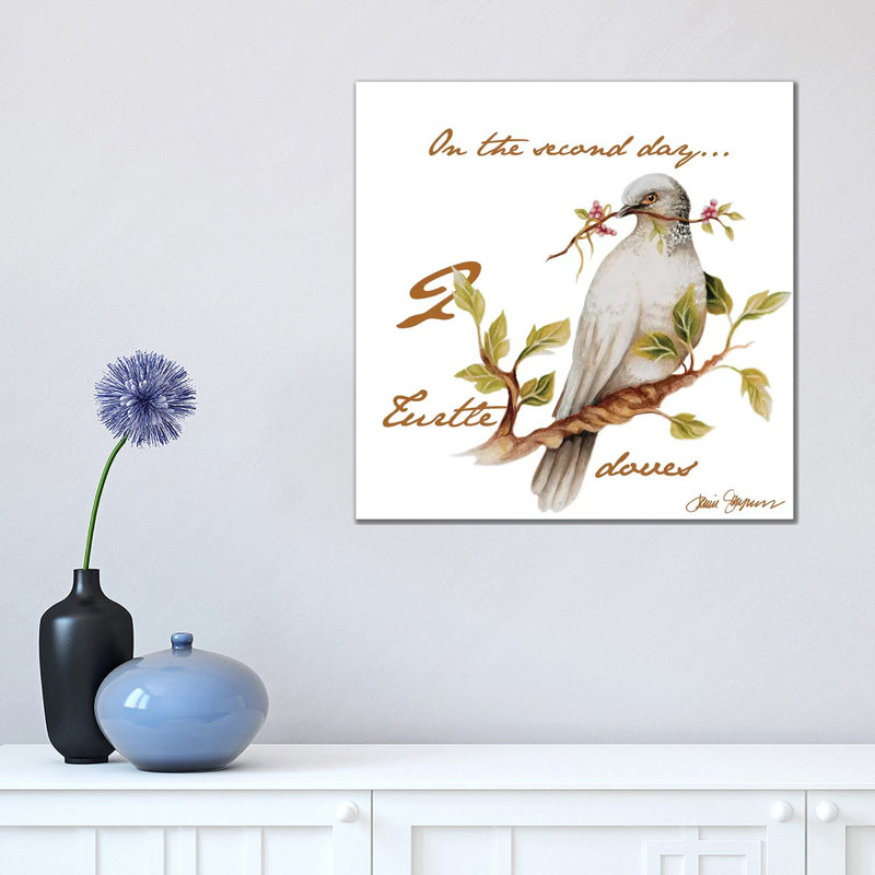 Two Turtle Doves by Janice Gaynor - Wrapped Canvas Print, 45.72 cm H x 45.72 cm W x 3.175 cm D