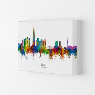 Seoul South Korea Skyline by Michael Tompsett - Print